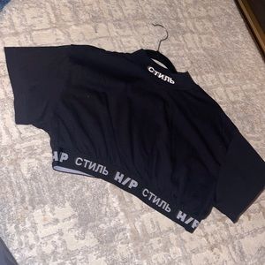 Heron preston logo embroidered crop top/perfect condition/ worn only once!!